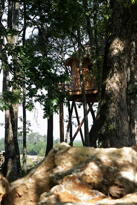 La Cabane spa perchée dans les arbres Domme de l'extérieur